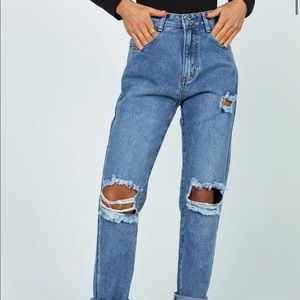 Princess Polly Hayden Knee Rip Jeans